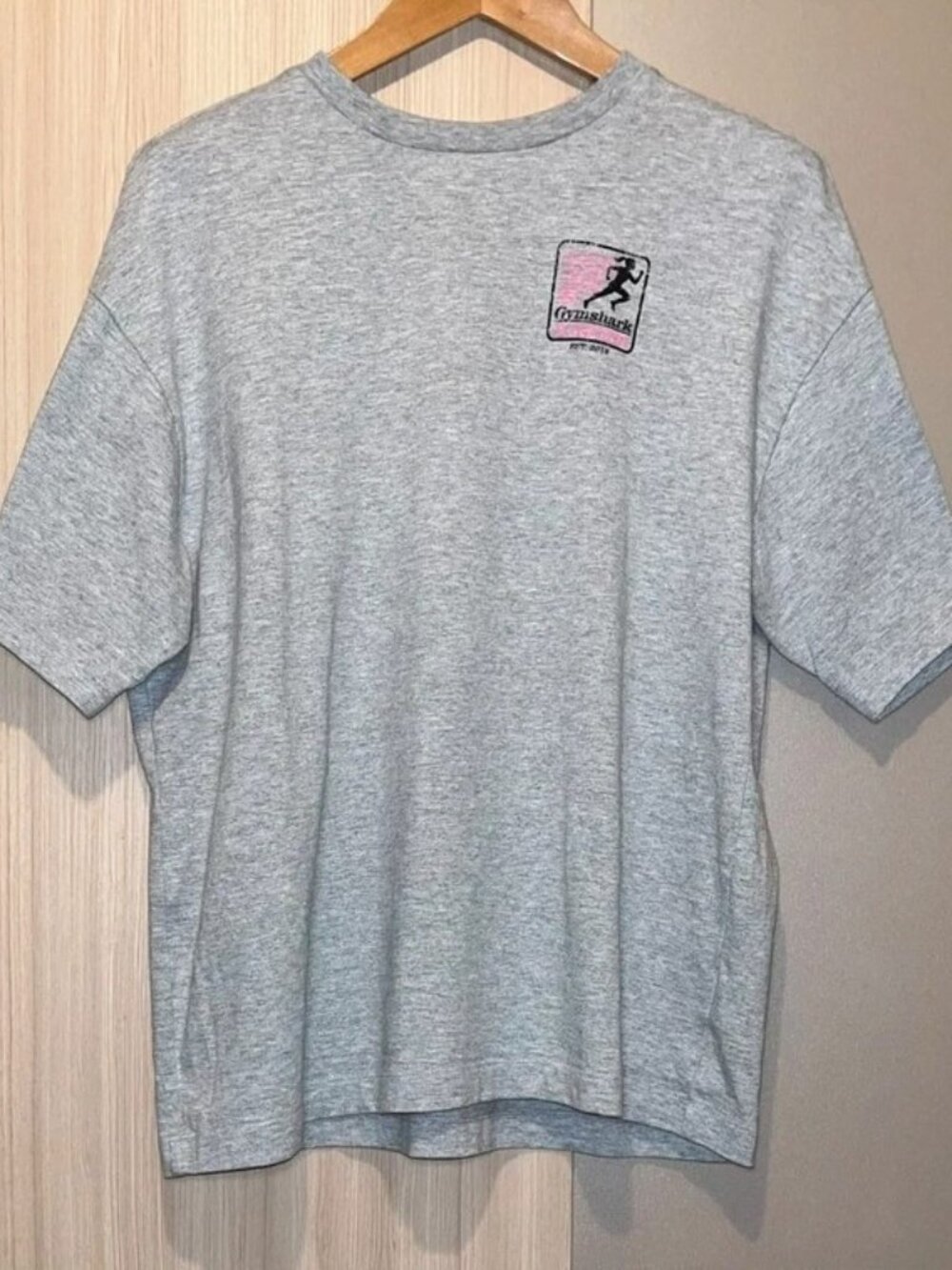 Grey Women's Oversized XXS Graphic Running T-Shirt